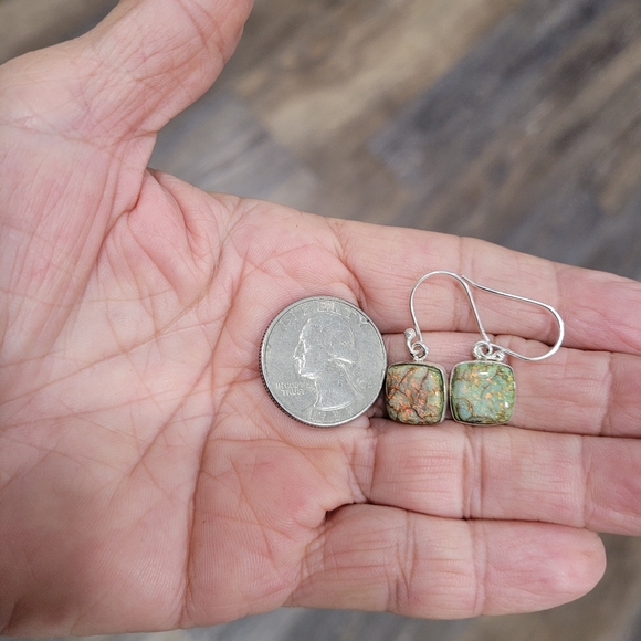 Sterling Opal Earrings 925 - Picture 5 of 5